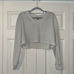 SHEIN - Long Sleeve Crop Top Sweater